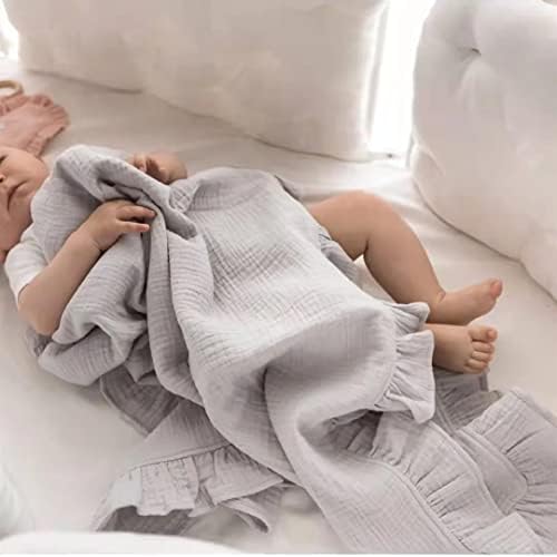 שמיכת תינוק של קוקואבי בנשימה של התינוק לבן | כותנה מוסלין | באופן טבעי רך לתינוקות | צבעי בוהו ותבנית